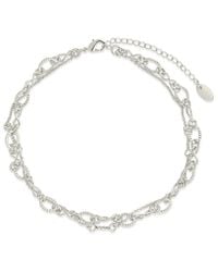 Sterling Forever - Radella Layered Chain Ankle Bracelet - Lyst