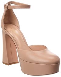 Gianvito Rossi - Holly D'Orsay Leather Platform Pump - Lyst