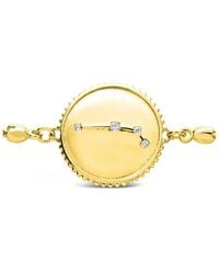 Sterling Forever - 14k Over Silver Cz Aries Disc Bolo Bracelet - Lyst