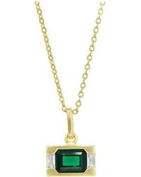 Savvy Cie - 14K Plated Cz Pendant Necklace - Lyst