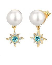 Gabi Rielle - 14k Over Silver Cz Fire Blossom Earrings - Lyst