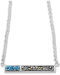 Samuel B. - 18K & 0.45 Ct. Tw. Topaz Bar Necklace - Lyst