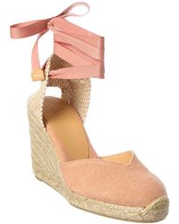 Castañer - Castaner Chiara Cotton Wedge Sandal - Lyst