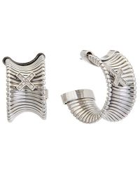 Meshmerise - 18k Over Silver 0.12 Ct. Tw. Diamond Earrings - Lyst