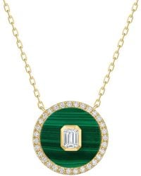 Sabrina Designs - 14K 3.94 Ct. Tw. Diamond & Malachite Medallion Necklace - Lyst