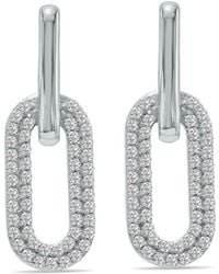 Lab Grown Diamonds - 14k 0.50 Ct. Tw. Lab-grown Diamond Dangle Earrings - Lyst