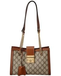Gucci - Padlock Small GG Supreme Canvas & Leather Shoulder Bag - Lyst