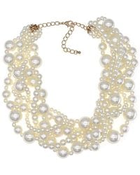 Liv Oliver - 6-15mm Pearl Necklace - Lyst
