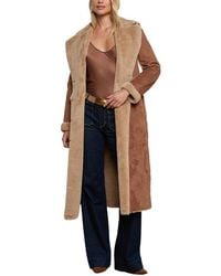 L'Agence - Citron Faux Fur Maxi Coat - Lyst