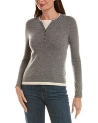 InCashmere - Twofer 100% Cashmere Henley Sweater - Lyst