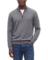 Forte - Cashmere 100% Cashmere Mock Neck 1/4-Zip 100% Cashmere Sweater - Lyst