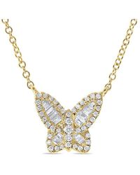 Sabrina Designs - 14k 0.20 Ct. Tw. Diamond Butterfly Necklace - Lyst