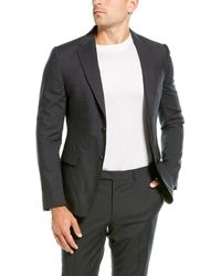 Z Zegna 2pc Wool Suit With Flat Pant - Gray