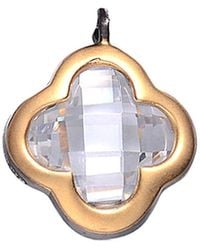 Genevive Jewelry - Two-tone Gold Over Silver Earrings - Lyst
