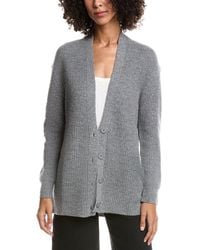 Forte - Boyfriend Wool & Cashmere-Blend Cardigan - Lyst