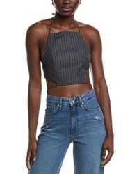 Ganni - Stretch Stripe String Top - Lyst