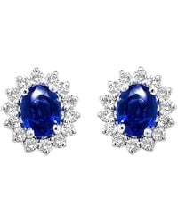 Diana M. Jewels - Fine Jewelry 14k 1.12 Ct. Tw. Diamond & Sapphire Earrings - Lyst