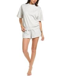 Marion - 2Pc Banded T-Shirt & Short Set - Lyst