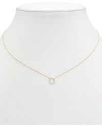Alanna Bess Limited Collection 14k Over Silver Cz Circle Necklace - Metallic