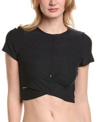 Beyond Yoga - Featherweight Under Over Cropped T-shirt - Lyst