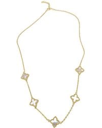 Adornia - 14k Plated Floral Necklace - Lyst