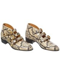 Gucci - Python-embossed Leather Bootie (authentic Pre-loved) - Lyst