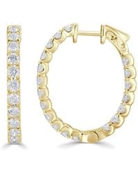 Forever Creations Signature - Collection 14k 1.42 Ct. Tw. Diamond Hoops - Lyst
