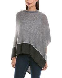 Forte - Cashmere Lurex Stripe Cashmere Poncho - Lyst
