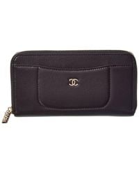 CHANEL - Caviar Leather Zip Wallet (Authentic Pre-Loved) - Lyst
