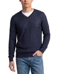 RAFFI - Jacquard Wool-Blend V-Neck Sweater - Lyst