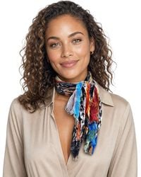 Blue Pacific - Leopard Rose Neckerchief - Lyst
