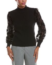 Joseph A - Burnout Mock Neck Top - Lyst