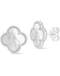 Sphera Milano - Pearl Clover Studs - Lyst