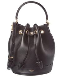 Celine - Teen Clara Leather Bucket Bag - Lyst