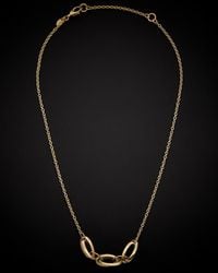 Italian Gold - 14k Interlocking Ovals Adjustable Length Necklace - Lyst