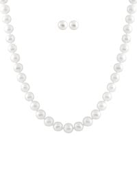 Splendid - 14k 7-7.5mm Pearl Earrings & Necklace Set - Lyst