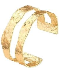 Liv Oliver - 18K Double Hammered Bangle Bracelet - Lyst