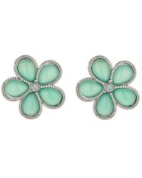Eye Candy LA - Cz Lena Flower Stud Earrings - Lyst