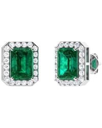 Forever Creations USA Inc. - Signature Collection 14k 0.82 Ct. Tw. Diamond & Emerald Studs - Lyst