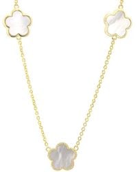 Gemstones - 0.10 Ct. Tw. Diamond & Pearl Shell Necklace - Lyst