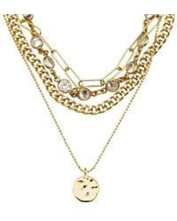Adornia - 14k Plated Layered Necklace - Lyst