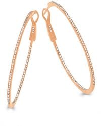 Sabrina Designs - 14k Rose Gold 0.62 Ct. Tw. Diamond Inside Out Hoops - Lyst