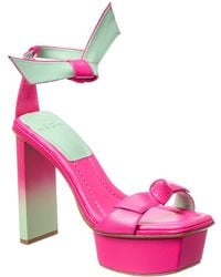 Alexandre Birman - Clarita Pillar Leather Platform Sandal - Lyst