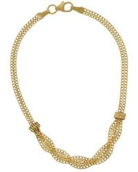 Italian Gold - 10K Fancy Braided Curb Link Bracelet - Lyst