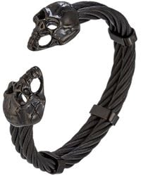 Eye Candy LA - The Bold Collection Titanium Skull Cuff Bracelet - Lyst