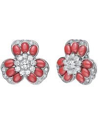 Genevive Jewelry - Silver Cz Earrings - Lyst