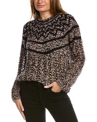Theory - Chevron Wool & Cashmere-blend Sweater - Lyst