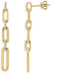 Effy Fine Jewelry - 14K 0.16 Ct. Tw. Diamond Earrings - Lyst