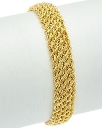 Italian Gold - 18K 4-Row Braided Rope Bracelet - Lyst
