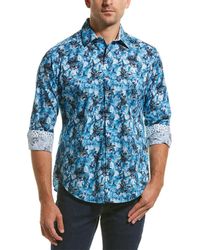 Robert Graham Harrogate Classic Fit Woven Shirt - Blue